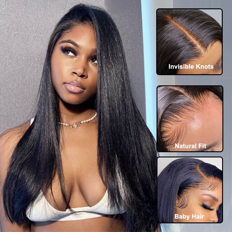 13x4 Full Frontal Lace Straight Human Hair Wig