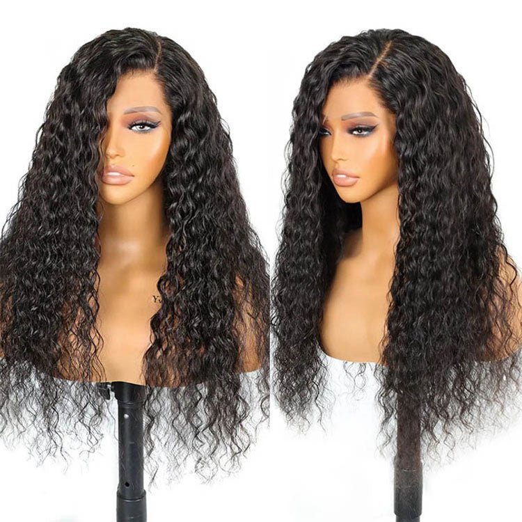 13x4 HD Transparent Lace Frontal  Water Wave  Wigs with Baby Hair