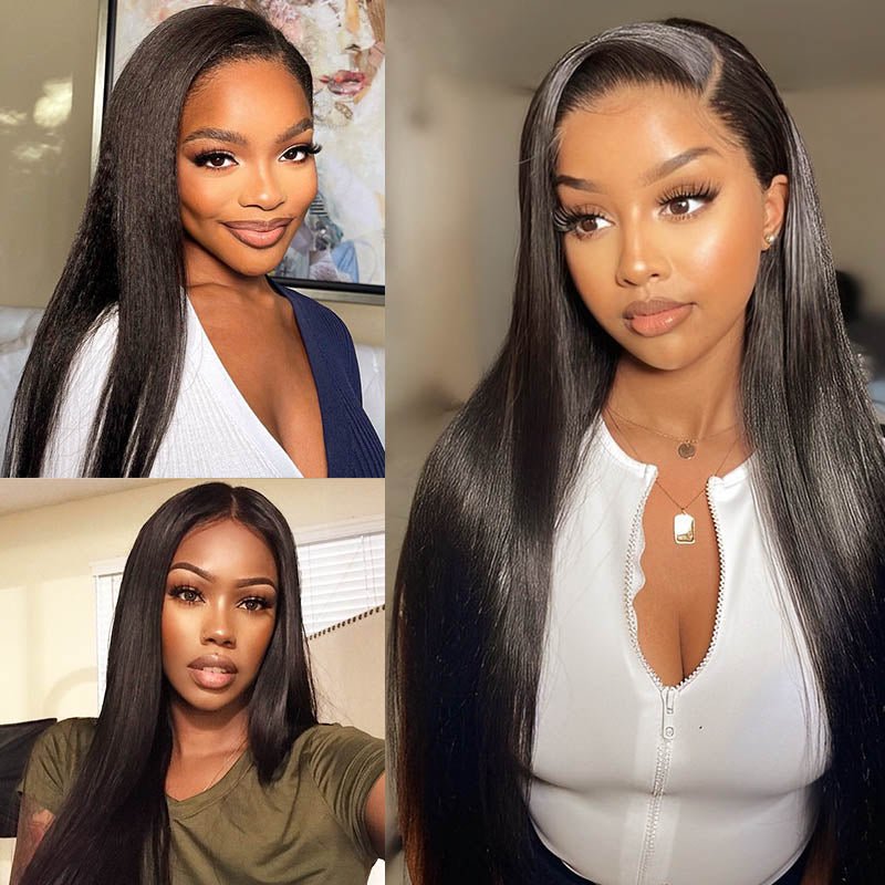 13x4  Lace Front  Mongolian Straight Wig  With  Baby Hair