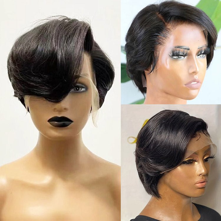 13x4 Lace Front Pixie Cut Wig Short Human Hair wig   Short Wigs