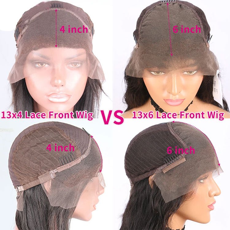 13x6 Lace Front Straight Transparent  Peruvian Wigs Human Hair Pre Plucked with Baby Hair