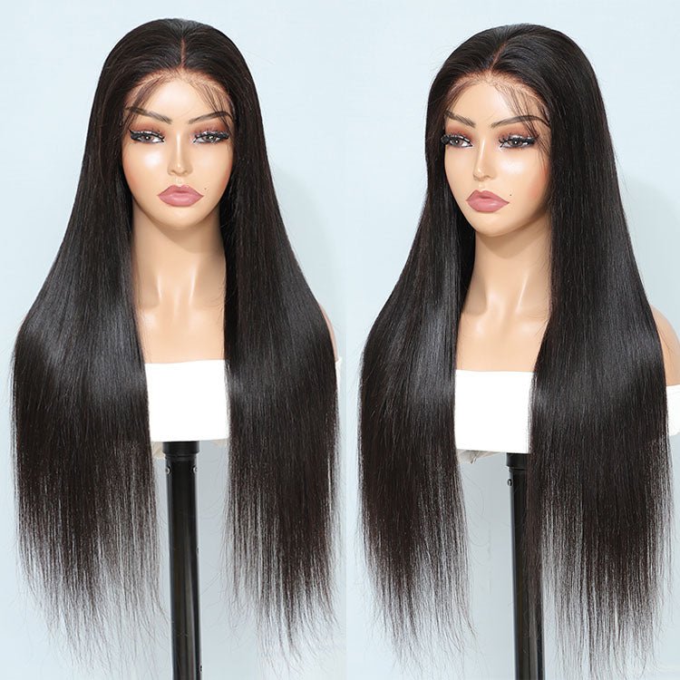 13x6 Lace Front Straight Transparent  Peruvian Wigs Human Hair Pre Plucked with Baby Hair