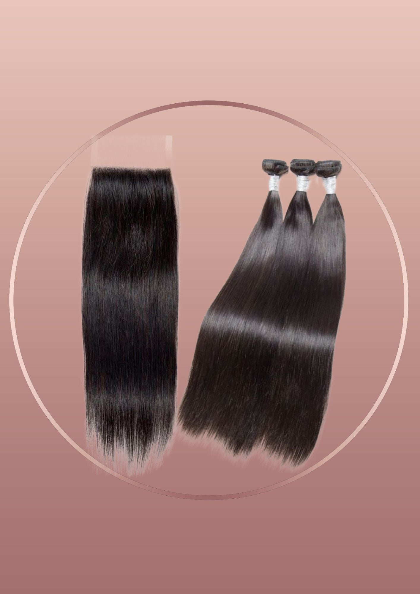 Brazilian 4x4 Closure and Bundle Combo - Straight