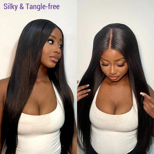 360 Full Lace Front Wig 24 inch Silky Straight Brazilain Human Hair