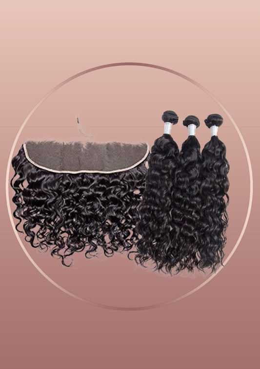 Brazilian 13x4 Frontal and Bundle Combo - Water Wave