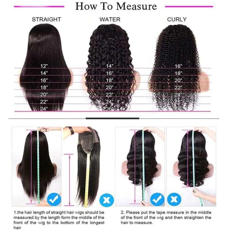 4x4 HD Transparent Lace Closure Deep Wave Wigs With Baby Hair