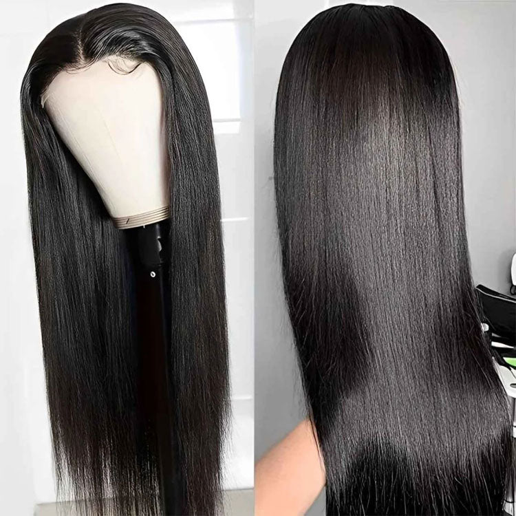 4x4 Lace Closure 20inch Straight  Natural Black Wig