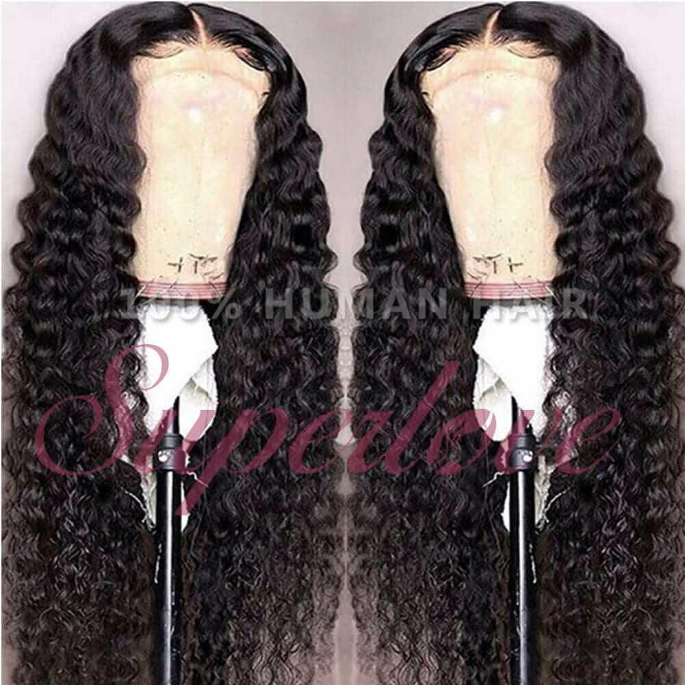 4x4 Lace Closure Water Wave Human Hair Wig Brazilian Hair Remy Hair Wig Wet and Wavy Hair