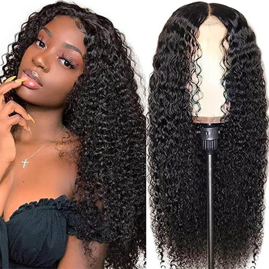 4x4 Lace Closure Wig Curly Wig For Black Women Malaysian Human Hair