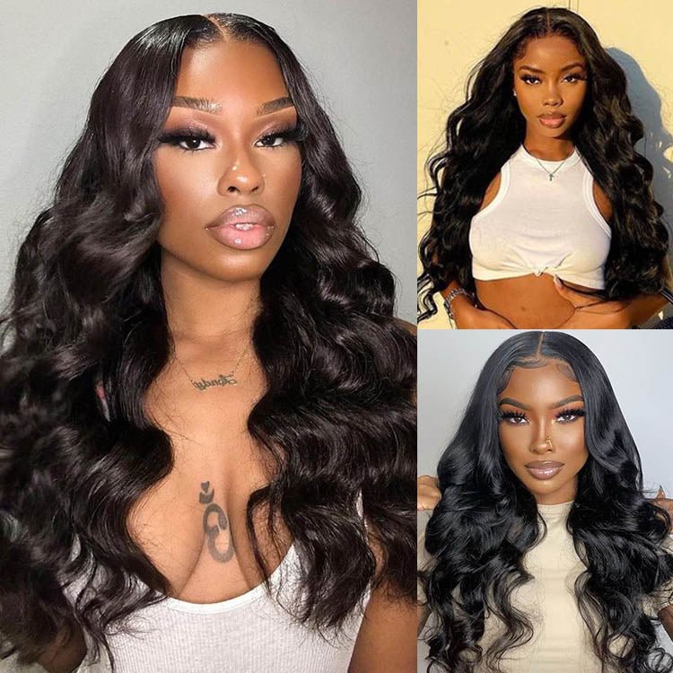 4x4 Lace Closure Wigs Body Wave Human Hair Brazilian 12A Grade Human Hair Wig Swiss Lace wig