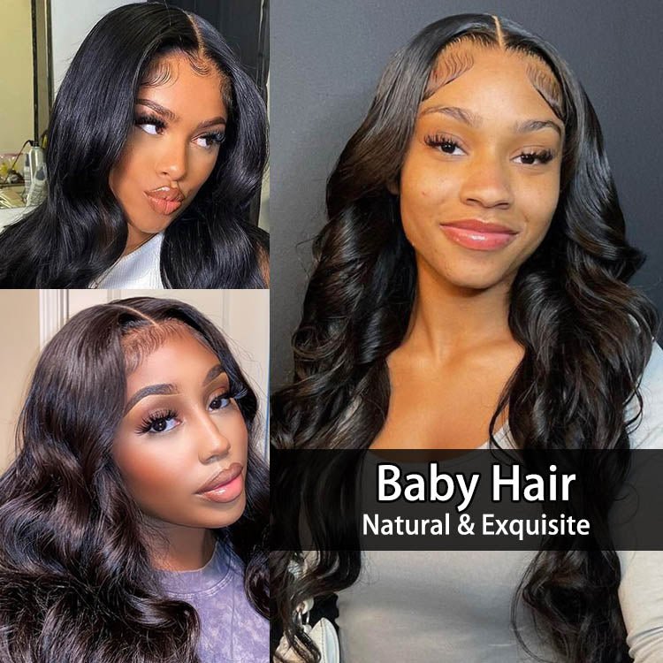 4x4 Lace Closure Wigs Body Wave Human Hair Brazilian 12A Grade Human Hair Wig Swiss Lace wig