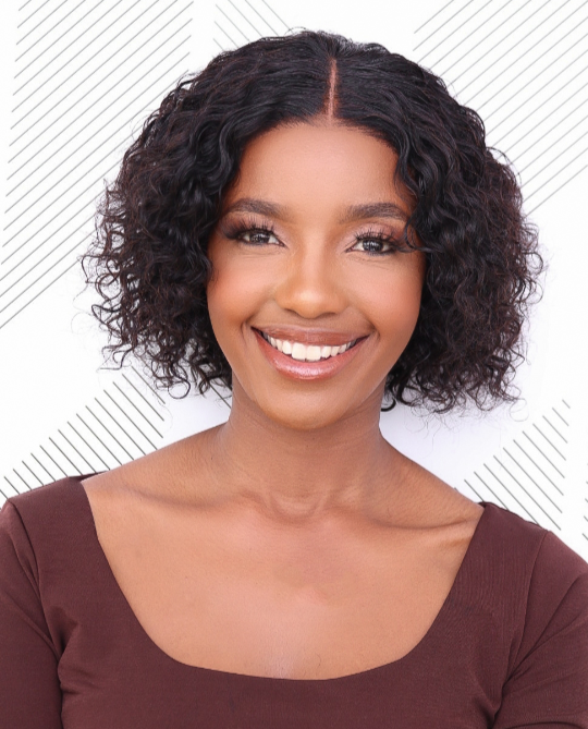 Brazilian Lace Front Wig Straight 16" and 4x4 Water Wave Wig 8"