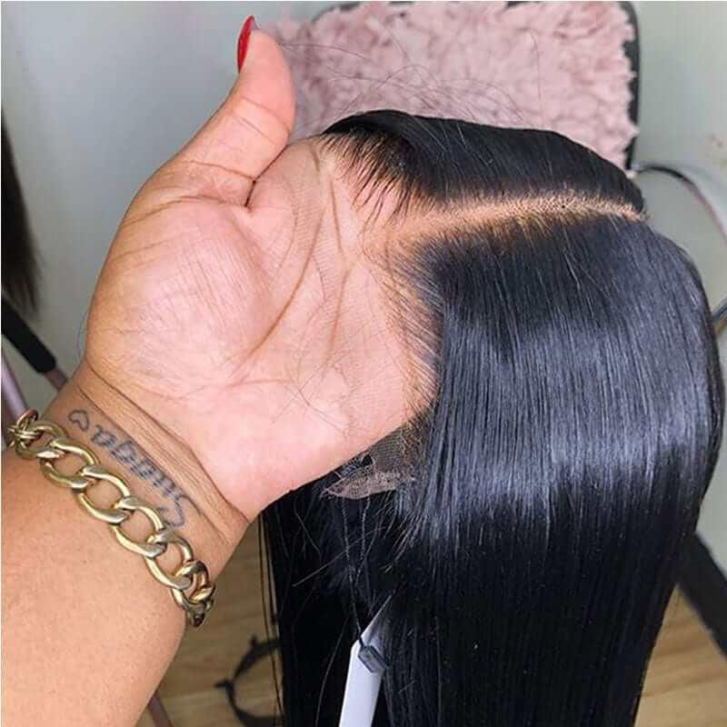 5X5 Pre Plucked Monglian Human Virgin Hair Lace Closure With Baby Hair