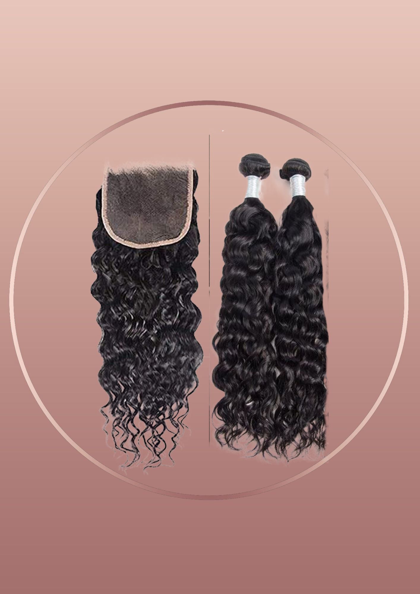 Brazilian 4x4 Closure and Bundle Combo - Water Wave