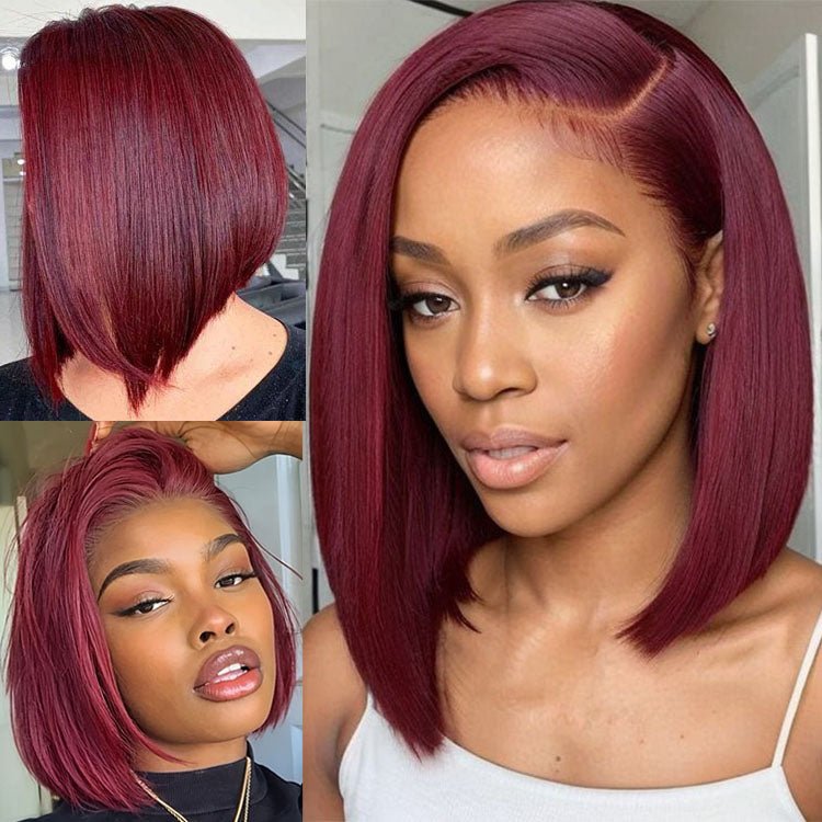 99J 13x4 Lace Front Short Bob Wig  Brazilian Hair