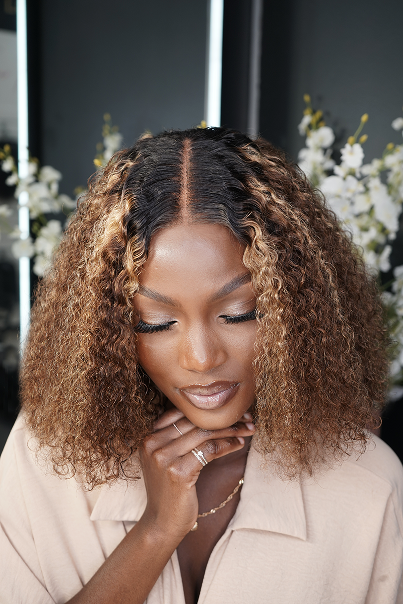 Peruvian HD 2x6 Lace Wig - Water Wave - Balayage - 10"