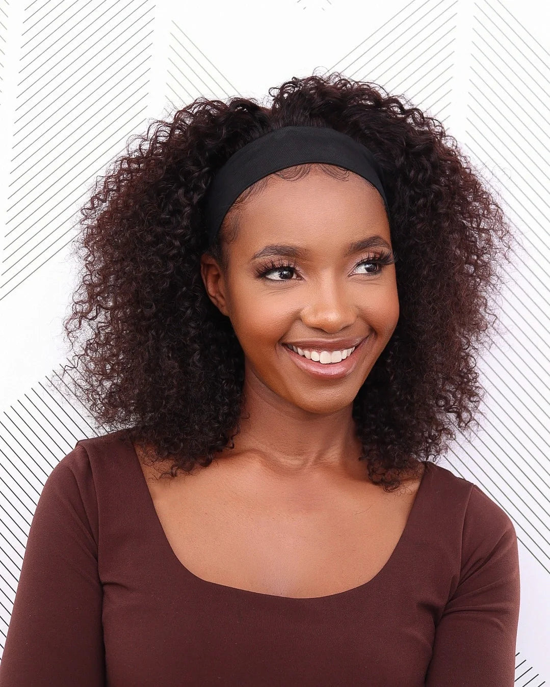 Brazilian Headband Kinky Curl 12"& Headband Straight 18" Combo