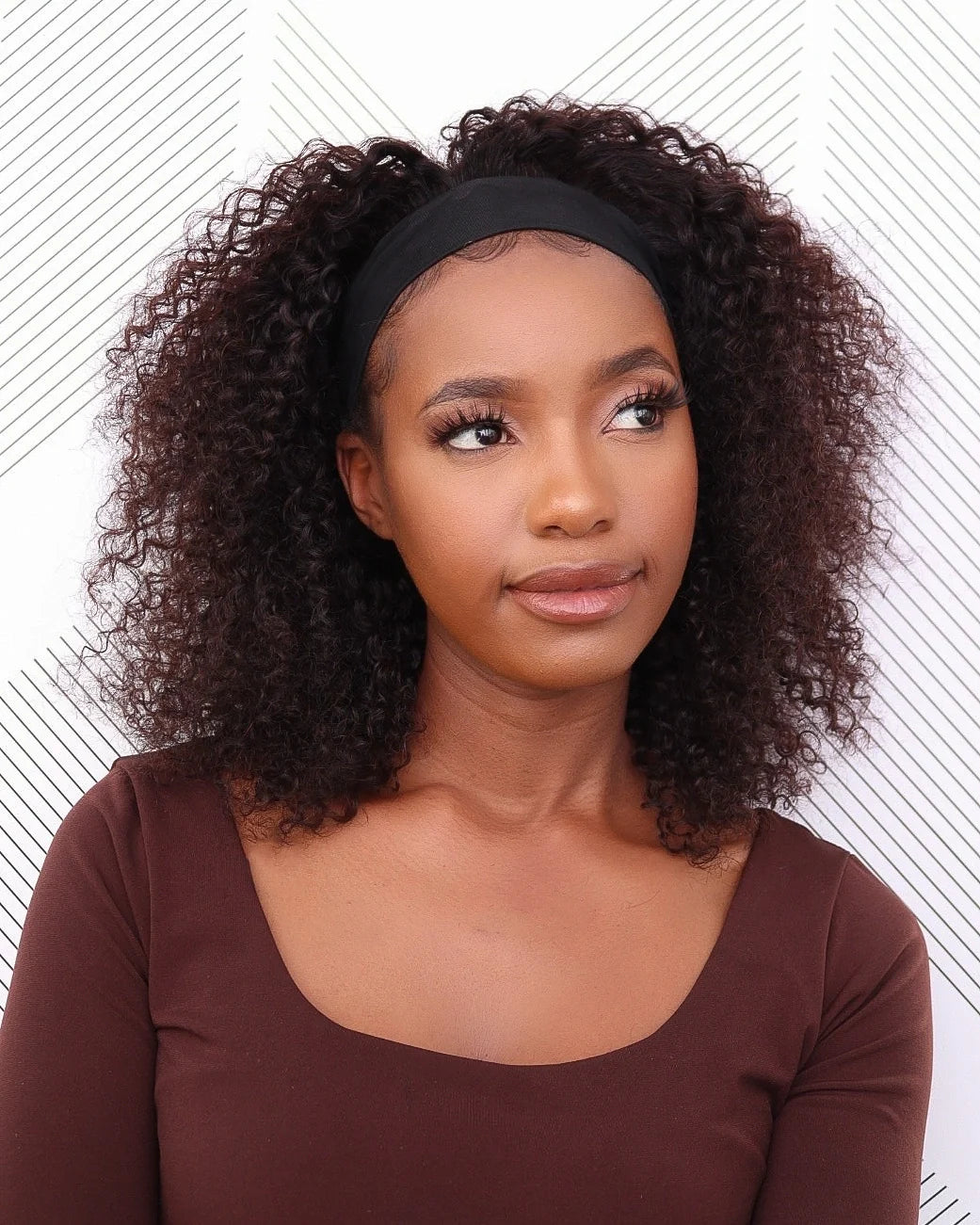 Brazilian Headband Kinky Curl 12"& Headband Straight 18" Combo