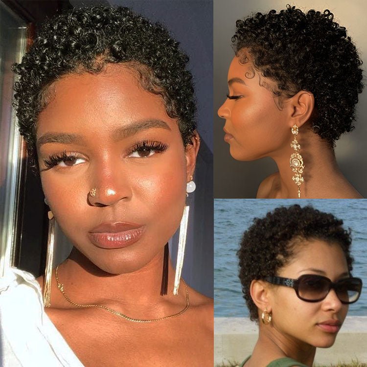 Flash Sale | ReadytoGo Glueless Pixie Dry Perm Short Curly Human Hair