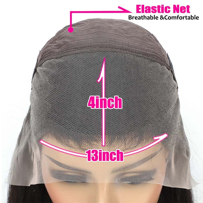 Glueless 13x4  HD Transparent Lace Frontal Straight Wigs For Women