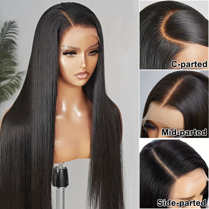 Glueless 13x4  HD Transparent Lace Frontal Straight Wigs For Women