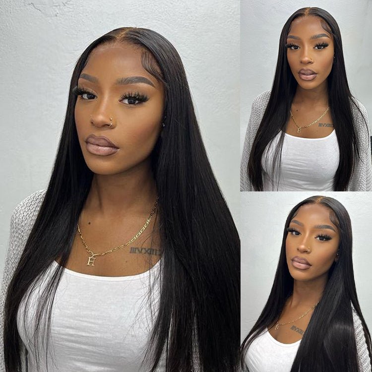 Glueless 13x6 HD Transparent Lace Frontal Straight Wigs