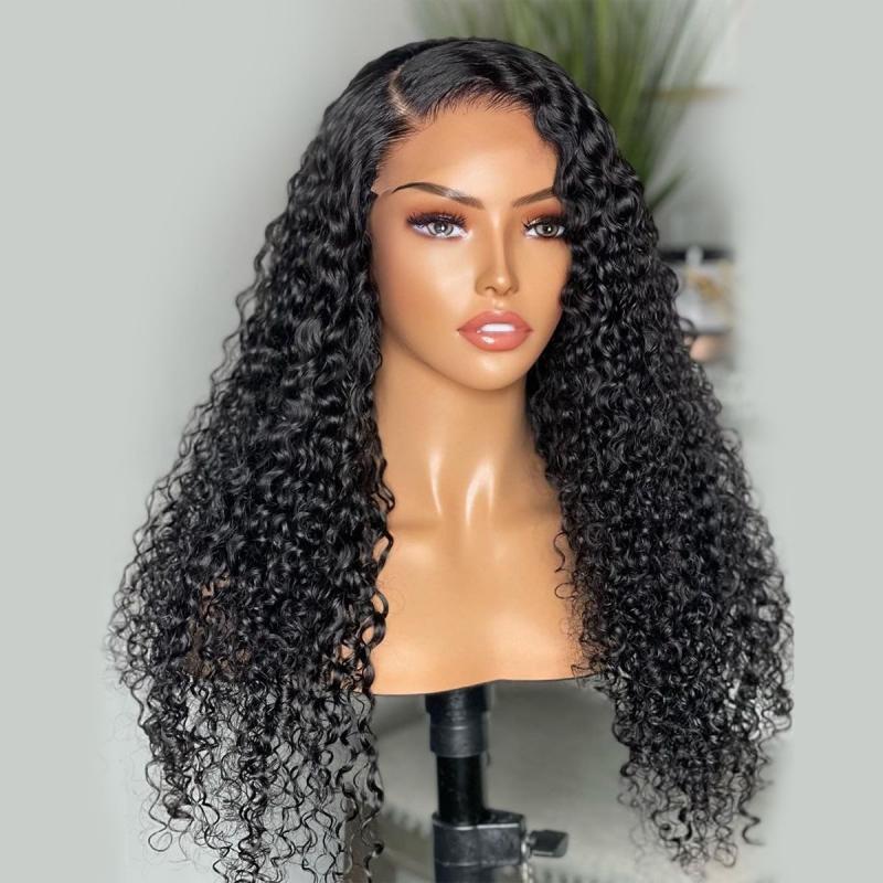 Glueless 4x4 HD Transparent Lace Closure Curly Wig