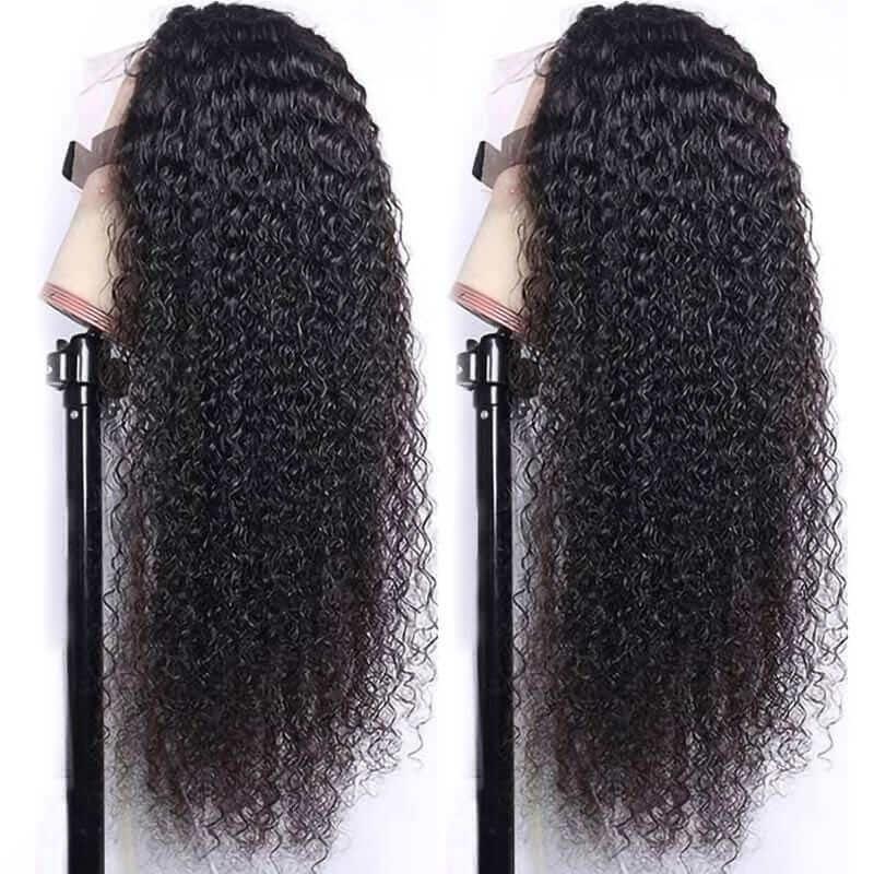 Glueless 4x4 HD Transparent Lace Closure Curly Wig