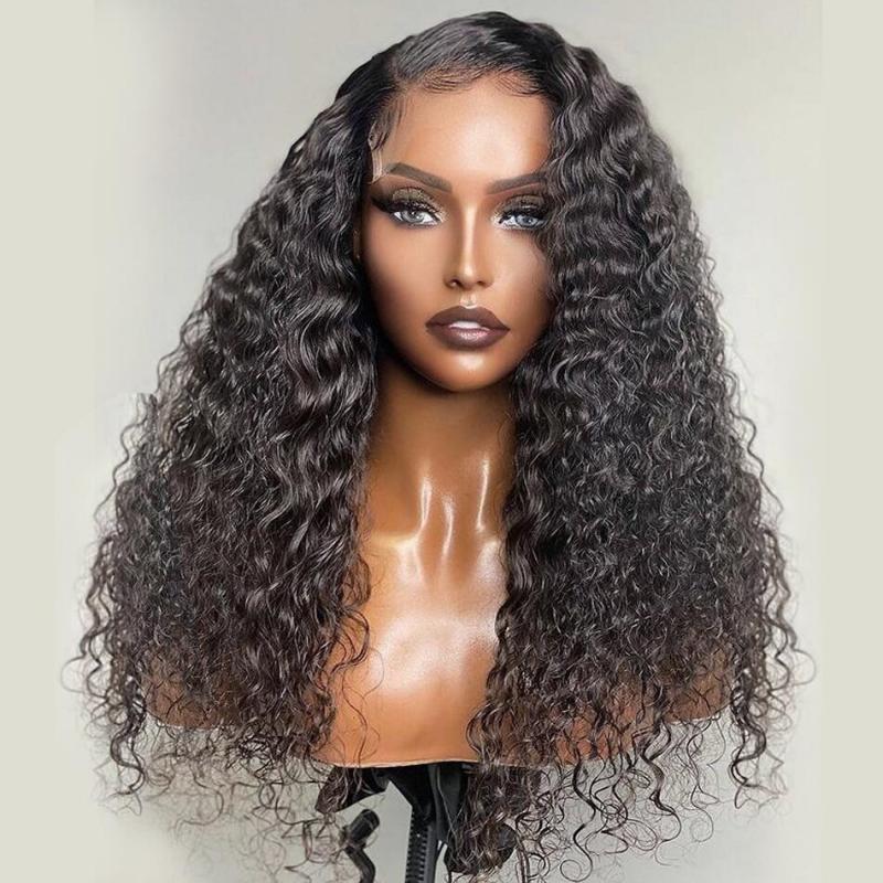 Glueless 4X4 Lace Closure Deep Wave 100% Remy Wig