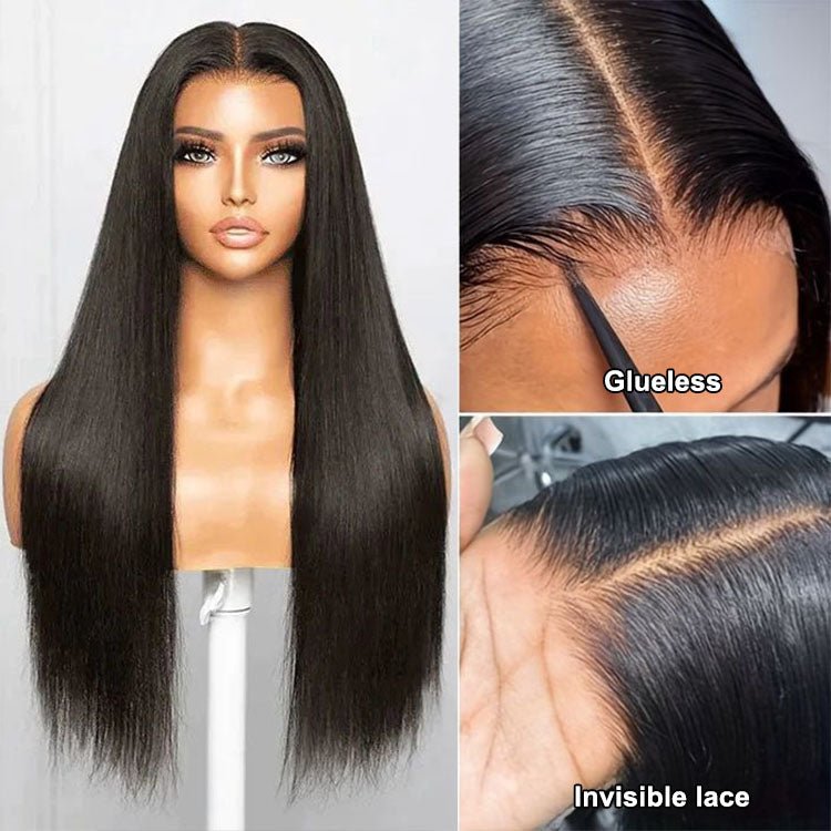 Glueless 4x4 Lace Closure  Pre Plucked  Straight  Wigs