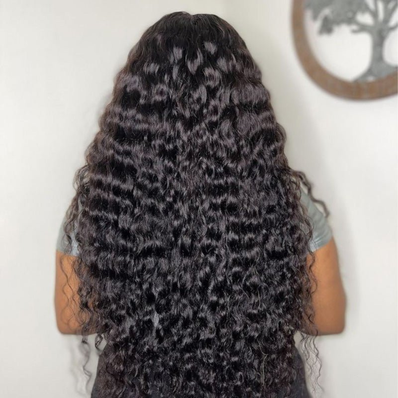 Glueless Water Wave 13x4 Frontal Lace Wig Full Volume 100% Human Hair