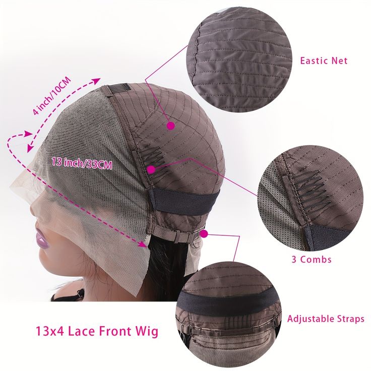 ReadytoGo 13x4 Lace Closure Glueless  Bob Straight human Wigs