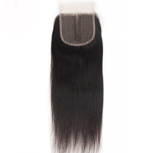 Straight Human Hair 4x1 T Part Lace Closure Only Natural Black