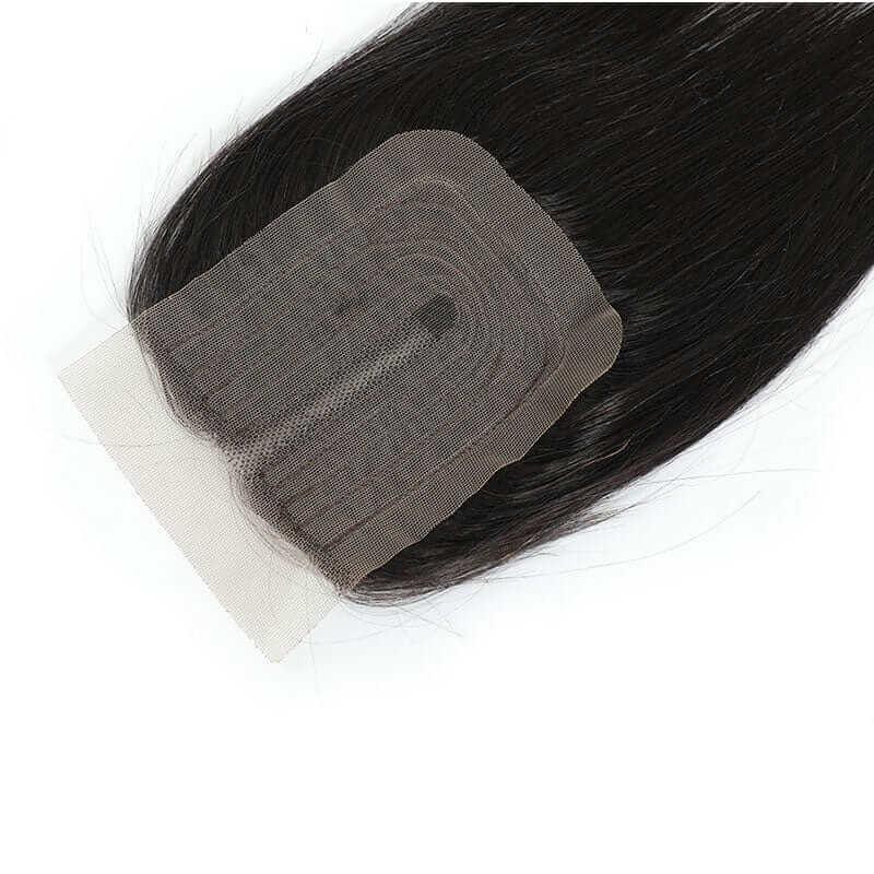 Straight Human Hair 4x1 T Part Lace Closure Only Natural Black