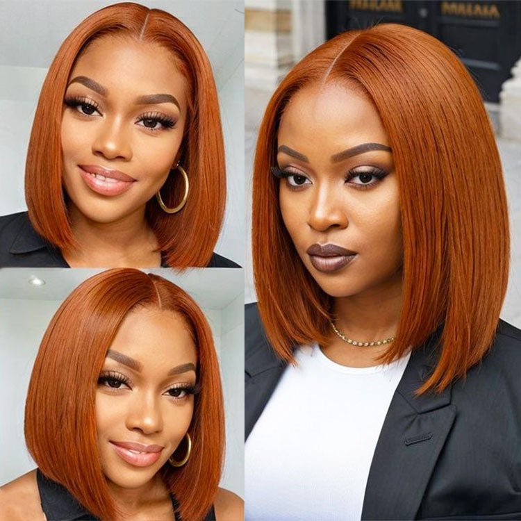 13 x4 Lace Orange Ginger Bob Wig