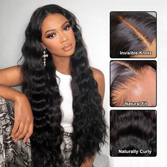 4x4 Body Wave Peruvian Human Hair Wigs With Baby Hair For Black Women