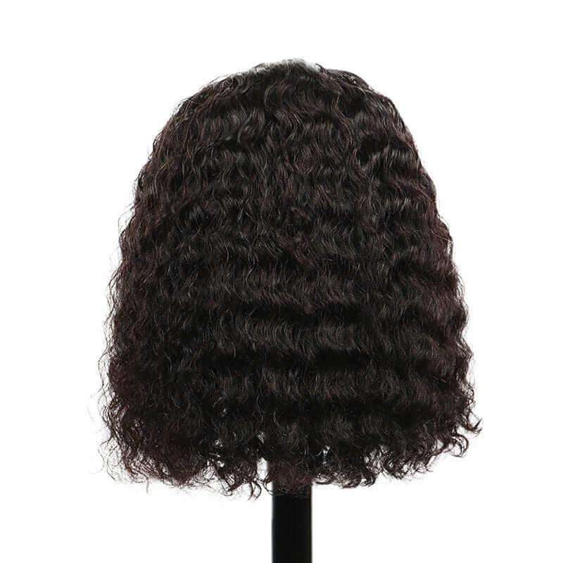 Water Wave Bob Wig 4x4 Lace Closure Human Hair Wigs Brazilian Hair