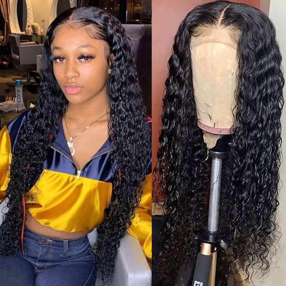 Water Wave Ear to Ear Lace Front Wig Pre Plucked 13x4 Lace Wigs Natural Hairline Brazilian Hair