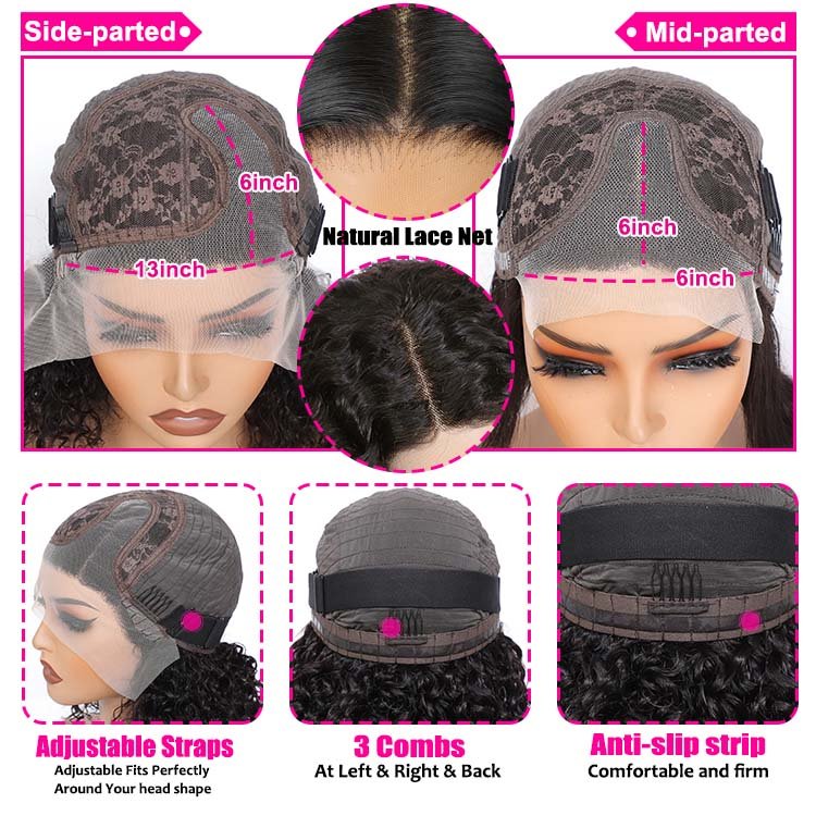 Worth Having-Superlove 12 Inch Glueless Water HD lace human hair Anti-slip tape breathable Cap bob wig